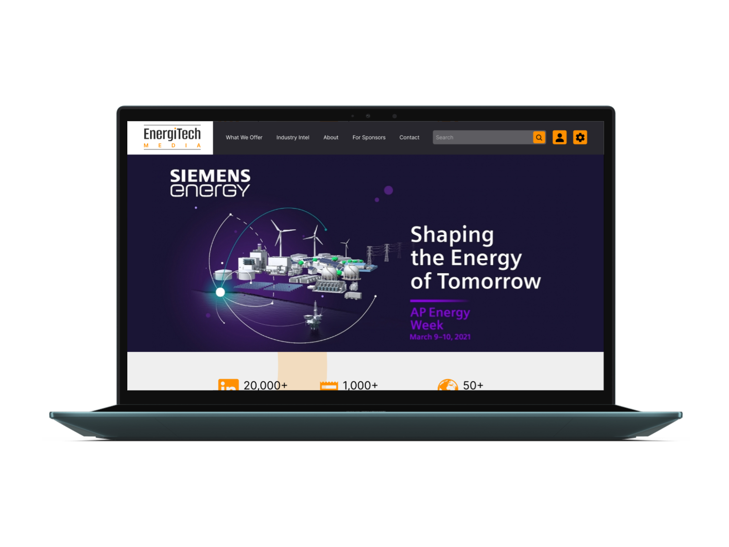 <b>Homepage Leaderboard</b> with Siemens Energy banner